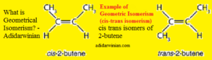 cis-trans isomerism / geometric isomerism adidarwinian